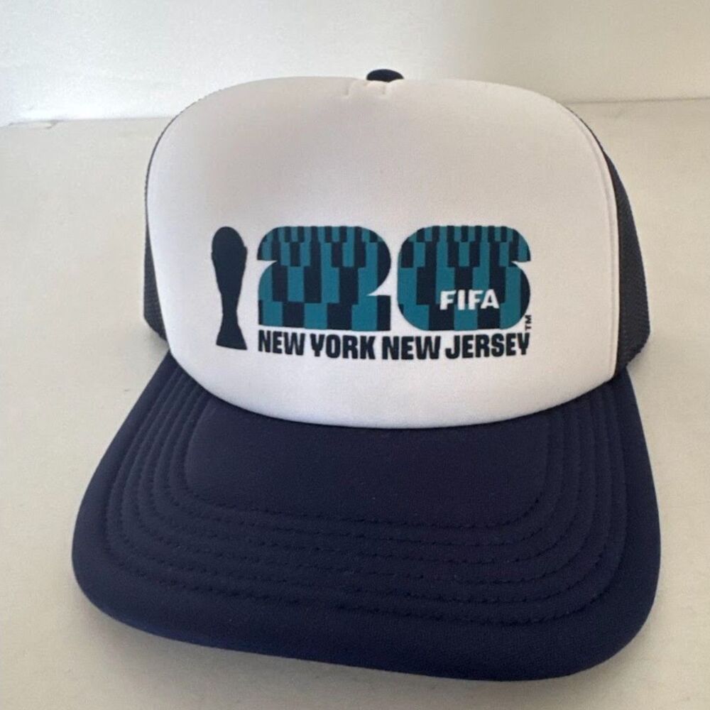Official FIFA World Cup 2026 NY NJ Tournament Foam Adjustable Hat Blue Unisex